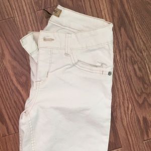 white democracy cropped jeans NWOT